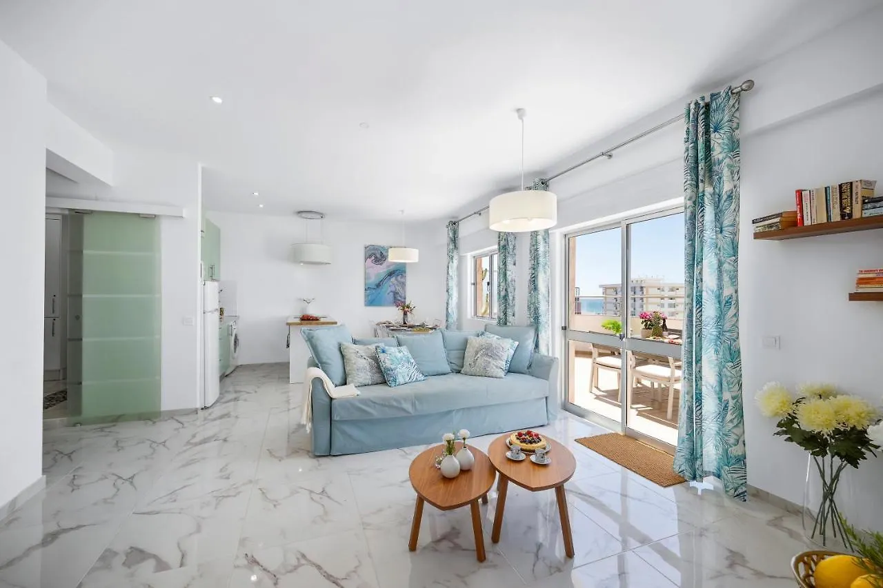 Stylish Algarve Apartment With Spacious Terrace & Sea Views Quarteira Portugal