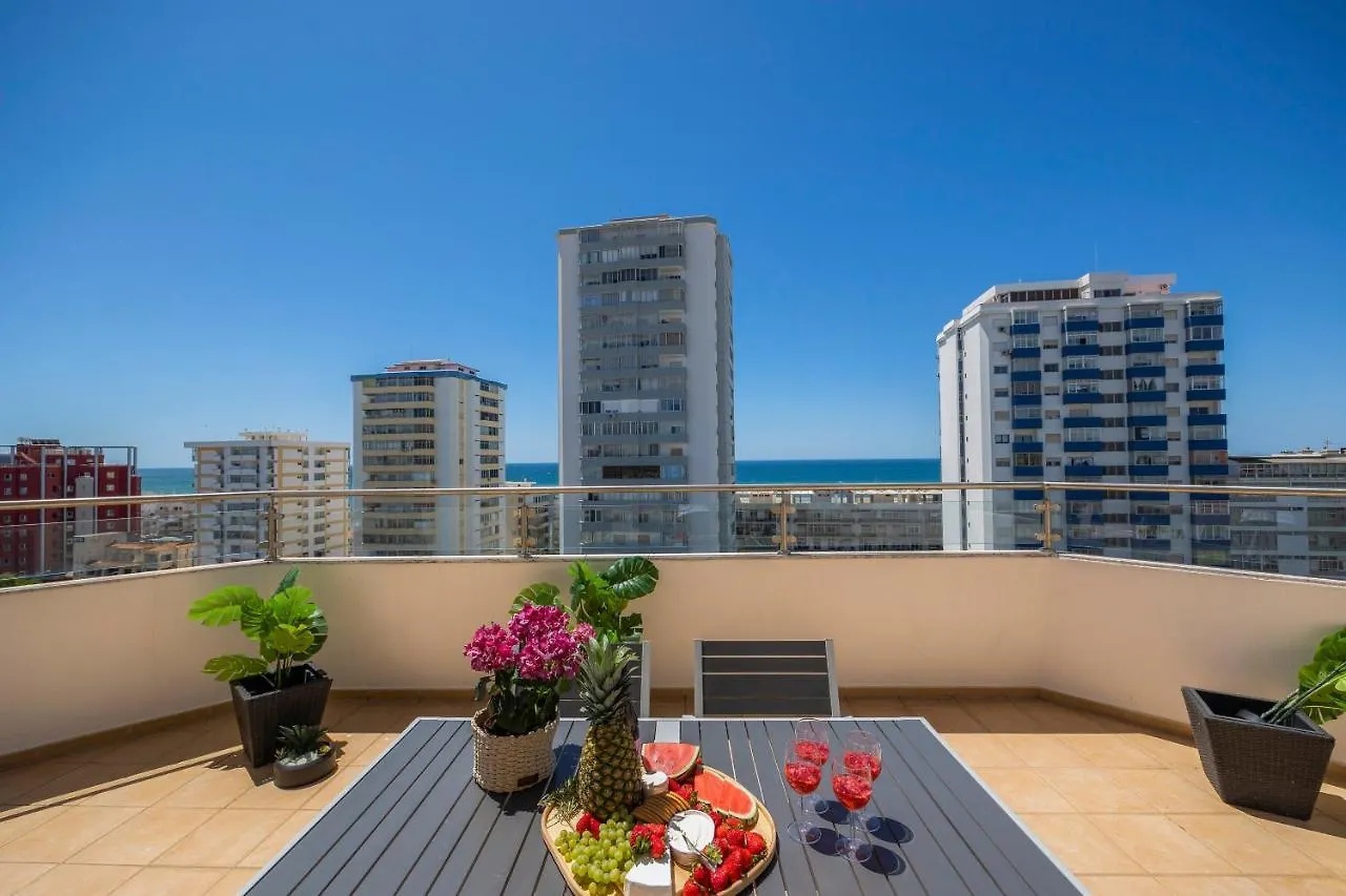 Stylish Algarve Apartment With Spacious Terrace & Sea Views Quarteira Portugal